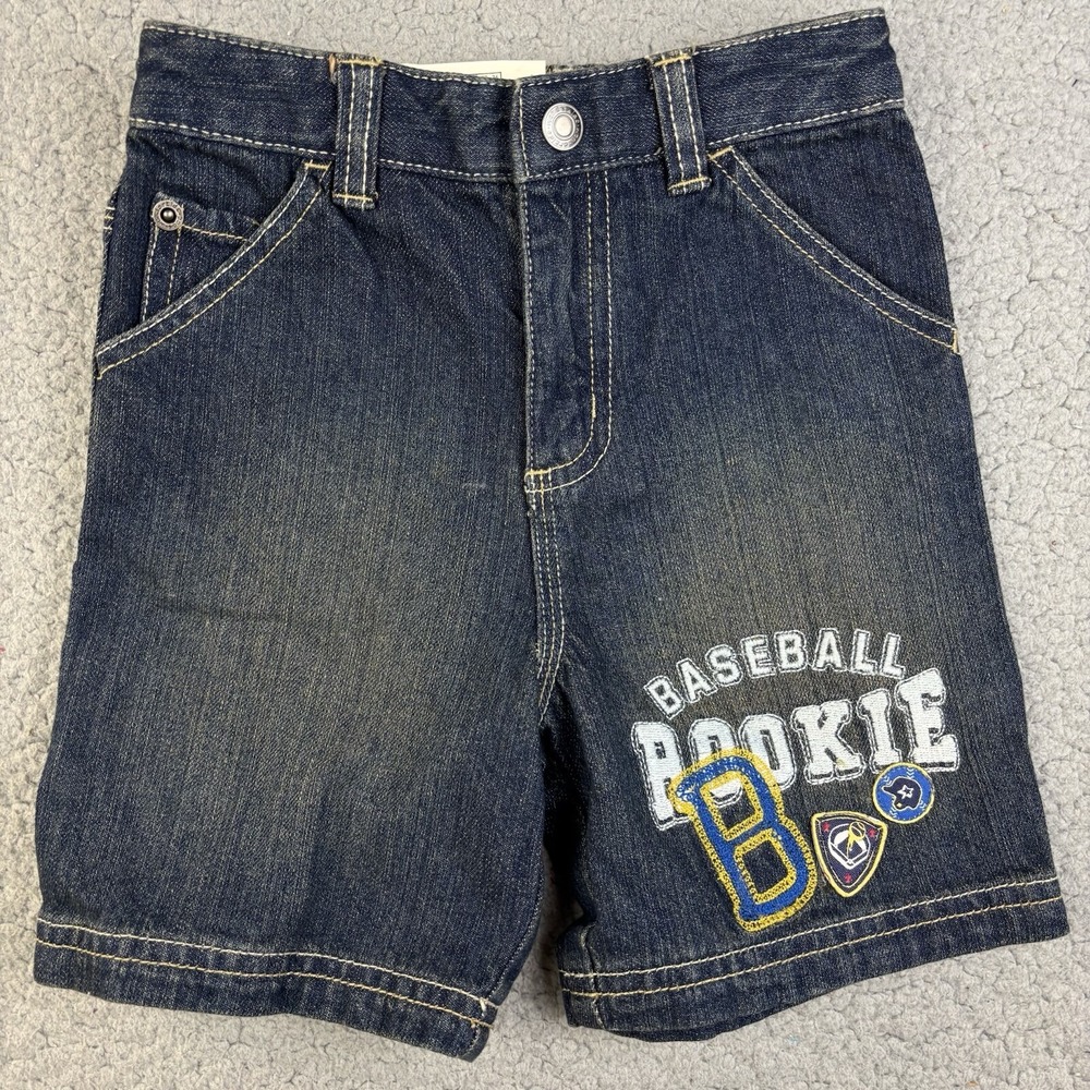 Baby Boys Denim Shorts Baseball Casual Spandex Sports Size 24 Mos 2T Wonderkids‎